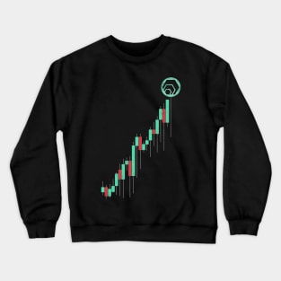 Vintage Stock Chart HEX Coin To The Moon Trading Hodl HEX Crypto Token Cryptocurrency Blockchain Wallet Birthday Gift For Men Women Kids Crewneck Sweatshirt